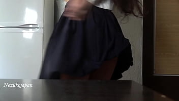 Preview 1 of Sis Mom Shower - Japanese fun rides on the table and cums everywhere