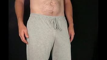 Preview 1 of Trio Bie - daddybodzstrokin showing off a nice hot sheer pouch thong