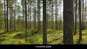 Preview 1 of Fuck Big Tit Mom - Grant Ryan sucks &amp_ fucks Andre Donovan&#039_s BBC in the woods