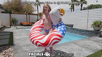 Preview 1 of Self Cbt Joi - FACIALS4K Multiple Exploded Facials By Two Hung Dicks On 4th Of July