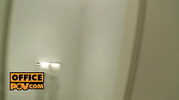 Preview 2 of Df6 Org Sexy - POV - Spex slut Aleska Diamond goes down on you at the office