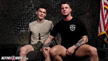 Preview 1 of Arabic Translator Sex - ActiveDuty - Slutty Tatted n&#039_Twink Soldiers Flip Fuck - Jason Windsor,  Tyler James - ActiveDuty