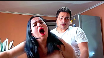 Preview 3 of Crazy Sexy - Fucking my stepmom in the kitchen topless and moaning loudly