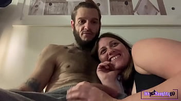 Preview 1 of Tanktop Tits Webcams - Hot PAWG girlfriend sucking and playing with my big white cock compilation