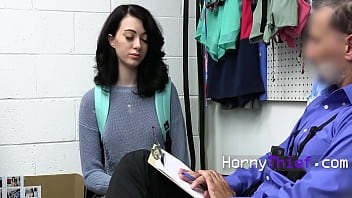 Preview 1 of Xxxxx In College - Curvy Petite Teen Caught Shoplifting For Her Audition- Corra Cox