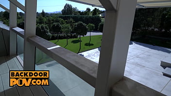 Preview 1 of Pregnancy Sexcom - POV - Sexy stalker Cherry Kiss threesome fucked into submission