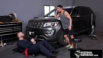 Preview 1 of Joe Kore Coda - Mohawked Mechanic Fist n&#039_ Fucks Jock - Josh Mikael,  Jim Fit - FistingInferno