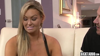 Preview 2 of Latina Mom And Son Anal - Lusty MILF with perfect big boobs Abbey Brooks fucks stepdaughters partner
