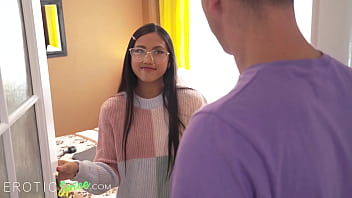 Preview 1 of Roja Real Bf Down - Asian college girl is a secret camgirl who gets caught having intense squirting orgasm by horny housemate before enjoying his rock hard cock until she squirt orgasms and makes him cum