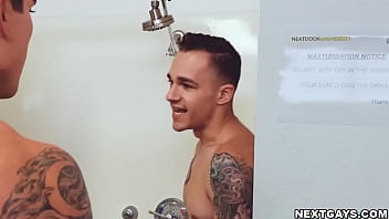 Preview 2 of Www Xxx Video Mp4 2016 - Nextgays.com - Dakota Payne and Jayden Marcos hot shower SEX!