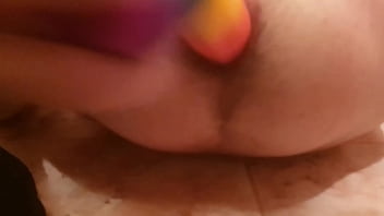 Preview 4 of Mom Raped Pon - Sasha Earth fucks her ass with sex toys in the bathroom