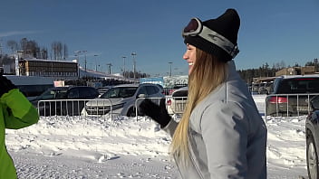 Preview 1 of Nxc Sunny Xxx - Hubby and wife tempt ski instructor into a dirty threesome