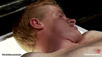 Preview 2 of Bitch And Dog Porn Sex Rap - Big tits shemale fucks pale man slave