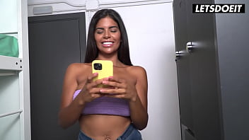 Preview 1 of Brazzier Brazzier Mom Son - HUGE Tits Latina Gets Caught Naked By Horny BBC Receptionist - HORNY HOSTEL