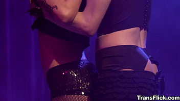 Preview 3 of Sil Pack Xxx Videos Indian - Transflick.com - Singer Brooklyn Gray got fucked on stage by tranny Ariel Demure. Ariel,  the star performer at a club,  is moving on to the next big step in her career and trying to find someone talented to take her place.