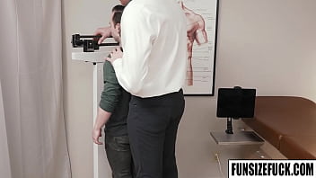 Preview 1 of Son Fucked Sister Sleeping Fuck - FunSizeFuck.com - Twink Danny Wilcox visit Dr. Legrand Wolf for a a health checkup where Danny has to undergo an ultrasound examination while being ass fucked!