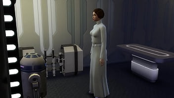 Preview 1 of Dog Animals Sex A Men - X Star Wars: Luke using his jedi skils to fuck Leia |Sims4|