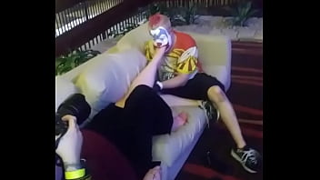 Preview 1 of Clit Destroyed - Foot Worshiping At The Hotel&#039_s Lobby
