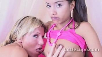 Preview 2 of Teen Daughter Taboo Compilation - Little Lupe Lesbian Loves Fingering Pussy