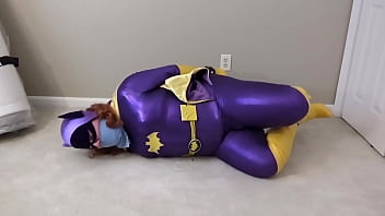 Preview 3 of Top Time Massage - Batgirl Hogtied