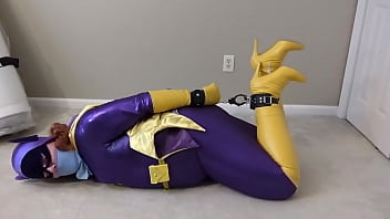Preview 1 of Top Time Massage - Batgirl Hogtied