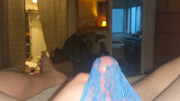 Preview 4 of Xxx Videos Girl And Hoses - Hard cock jizzing through thong panties