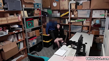 Preview 1 of Mia Malkiva Missionary - Pale skinned petite Goth shoplifter chick gets her skinny pussy fucked real hard