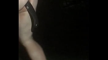 Preview 2 of Petie Loli - Hitachi up my butt outdoor athletic legs naked
