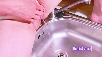 Preview 3 of Cartoon 18 Porn - Summer camp pissing in the kitchen sink - Trailer