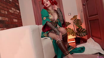 Preview 1 of First Sex Blood Black Cock - The Witcher. Triss filled cum pussy Leah Meow