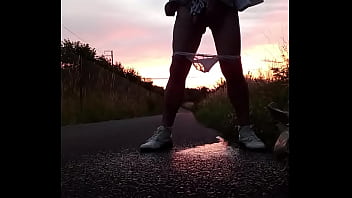 Preview 4 of Scarlet Johnsson Porn - Onderweg bij een wandeling plassen