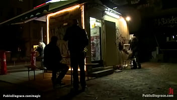 Preview 3 of Danish Nicole Brggler5 - Naked slave drives chariot in public