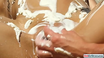 Preview 3 of Bollywoods Hindi Sex - HotforTrans.com - Ts Ryder Monroe covered in whipped cream