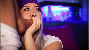 Preview 2 of Sunlen Xxx - Horny blonde sucks her &#039_s cock and then gets on all fours to be fucked hard