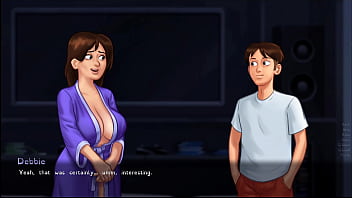 Preview 4 of My Hot Neighbor Watching Me - Movie with Debbie. Voice included. AI-generated voice. Summertime saga