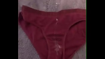Preview 2 of Miyabi Kaga - cumshot on panties