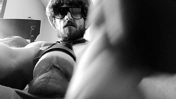 Preview 2 of Wife Cuckold Pumping - Suspenders session with goosie baddazz