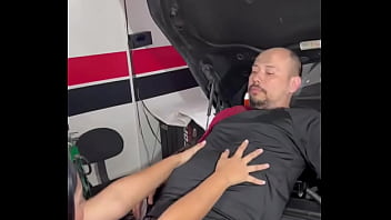 Preview 4 of Xxx Den - Ashleyoneone wanna learn more than mechanic stuff,  she takes his cum