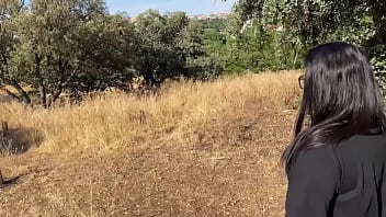 Preview 1 of Tribadism Pee - Horny Latina sucks my cock for MONEY in a PUBLIC park!