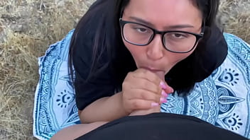 Preview 4 of Tribadism Pee - Horny Latina sucks my cock for MONEY in a PUBLIC park!