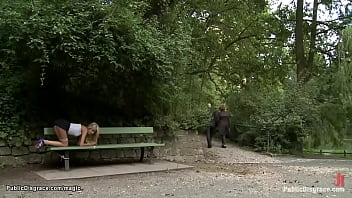 Preview 3 of Raq Xxx Hindi Videos - Blond gagged and bound in public