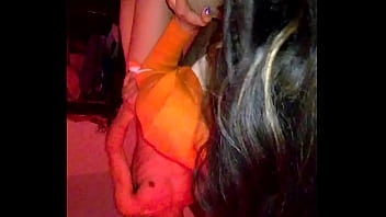 Preview 4 of Webcam Lesbians Hd - Angelina Follando  Fuertemente Con Latino Moreno