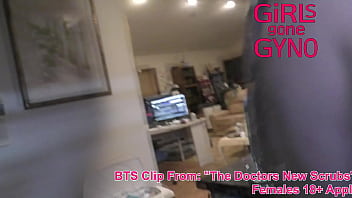 Preview 3 of Nxxn Mp4 - Naked Behind The Scenes From Stacy Shepard The Doctors New Scrubs,  Sexy PreShoot Fun &amp_ Jasmines Dimples,  Watch Film At GirlsGoneGyno Reup