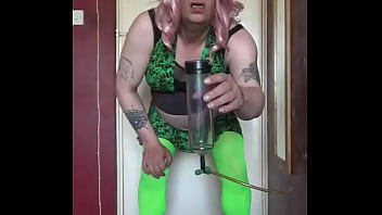 Preview 4 of Null - bisexual crossdresser loves the taste of piss as he swallows his own and still wanting some of yours