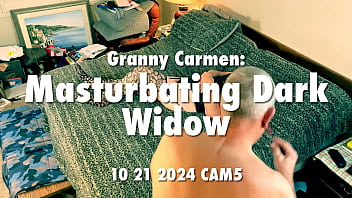 Preview 1 of Xxxmovex - Granny Carmen: Masturbating Dark Widow