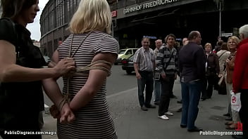 Preview 1 of Dont Fuck My Doutar - Bare boobs blonde in public