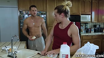 Preview 2 of Goan Aunty - Gayruptive.com - Johnny Moon seduces his stepbrother Roman Todd and fucks him in bed like no tomorrow