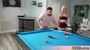 Preview 1 of Www Xxxvidohd Com - Playing pool with my blonde hot GF took an interesting turn with her horny sex goddess stepmother