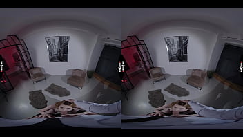 Preview 2 of Lisa Anna Hot Moms - DARK ROOM VR - Show Me Your QR Code On The Kitty