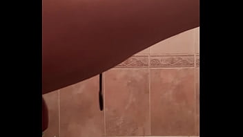 Preview 1 of Ha Shk - Sasha Earth sissy fuck with long sex toy in the bathroom